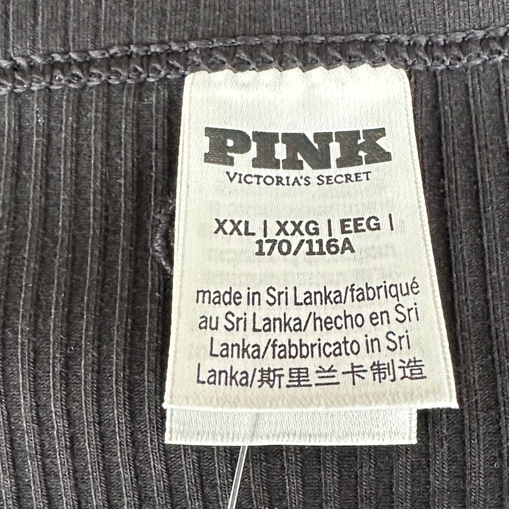 PINK Victoria's Secret Ribbed Black Mini Dress - Picture 2 of 4